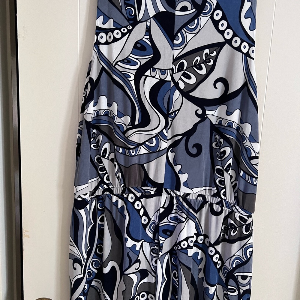 Traveler’s collection border crop jumpsuit dress